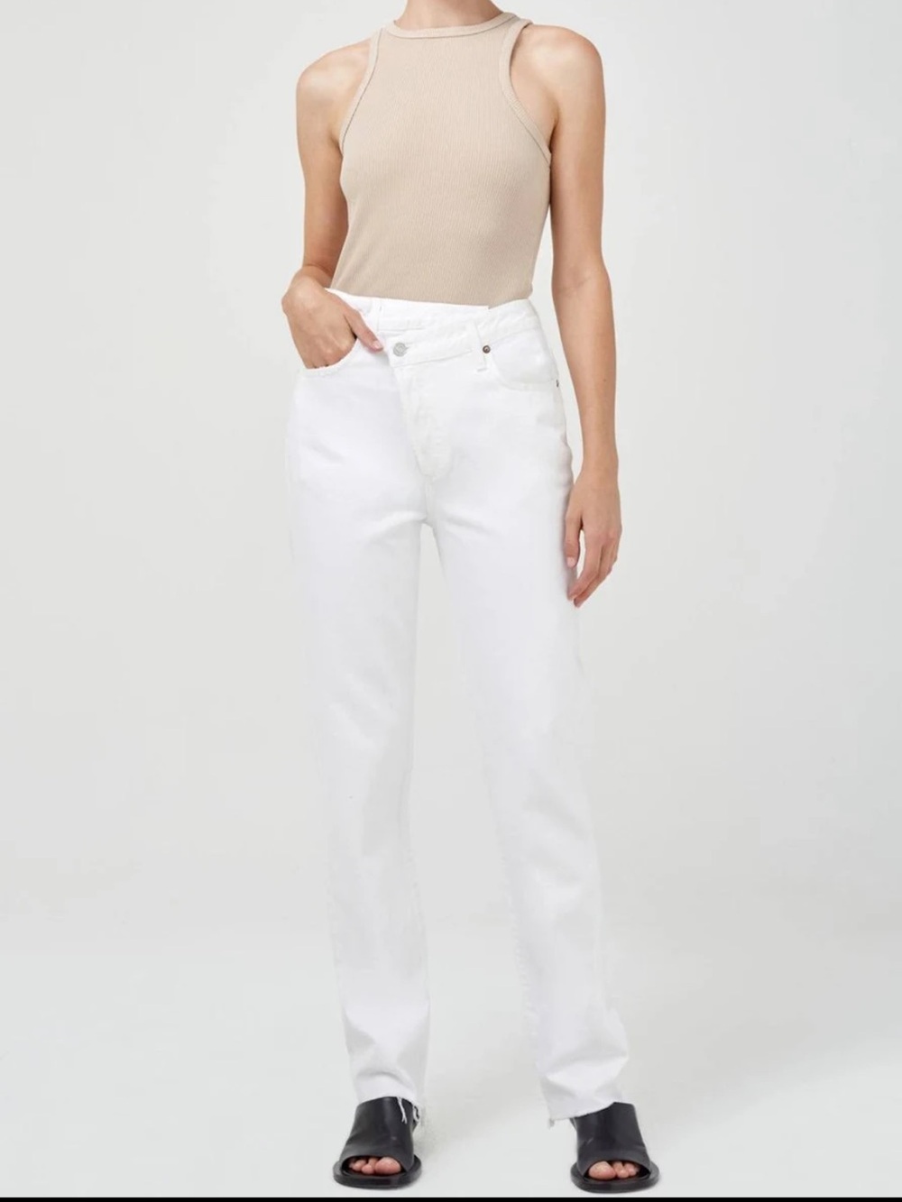 AGolde Criss Cross Straight Jean in Element